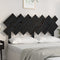vidaXL Bed Headboard Black 141x3x80.5 cm Solid Wood Pine