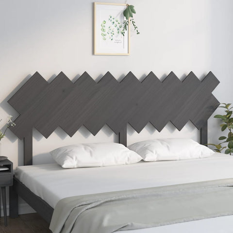 vidaXL Bed Headboard Grey 178x3x80.5 cm Solid Wood Pine