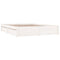 3103504 vidaXL Bed Frame without Mattress with Drawers White 140x190 cm (814930+814995)