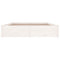3103504 vidaXL Bed Frame without Mattress with Drawers White 140x190 cm (814930+814995)