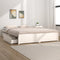 3103504 vidaXL Bed Frame without Mattress with Drawers White 140x190 cm (814930+814995)