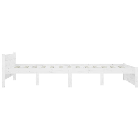 3103550 vidaXL Bed Frame without Mattress with Drawers White 140x190 cm (815025+814995)