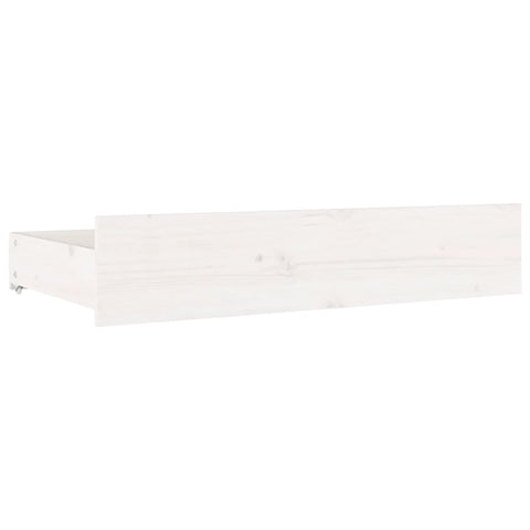3103550 vidaXL Bed Frame without Mattress with Drawers White 140x190 cm (815025+814995)