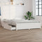 3103550 vidaXL Bed Frame without Mattress with Drawers White 140x190 cm (815025+814995)