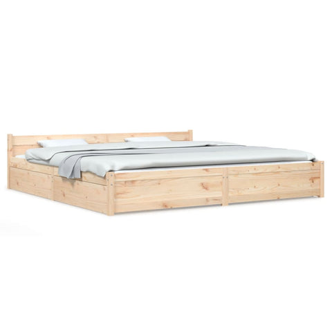 vidaXL Bed Frame without Mattress with Drawers Super King