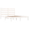 vidaXL Bed Frame without Mattress White Solid Wood Pine Small Double