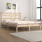 3103648 vidaXL Bed Frame without Mattress Solid Wood 140x200 cm (810017+818420)