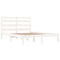 3103669 vidaXL Bed Frame without Mattress White Solid Wood 200x200 cm (810038+818441)