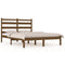 3103671 vidaXL Bed Frame without Mattress Honey Brown Solid Wood 200x200 cm (810040+818443)