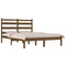 3103671 vidaXL Bed Frame without Mattress Honey Brown Solid Wood 200x200 cm (810040+818443)