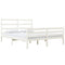 vidaXL Bed Frame without Mattress White Solid Wood Small Double
