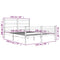 vidaXL Bed Frame without Mattress White Solid Wood Small Double