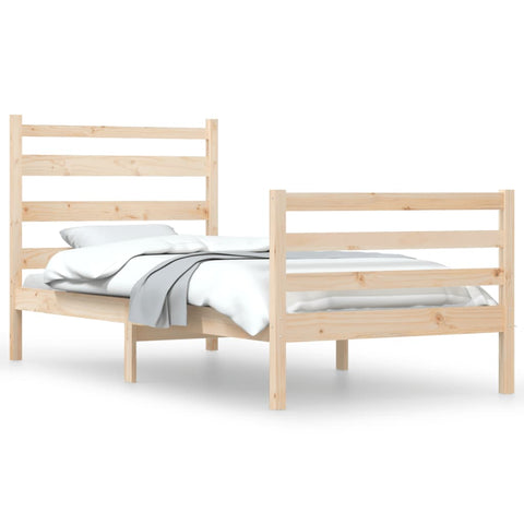 vidaXL Bed Frame without Mattress Solid Wood Pine 100x200 cm