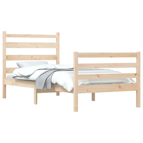 vidaXL Bed Frame without Mattress Solid Wood Pine 100x200 cm
