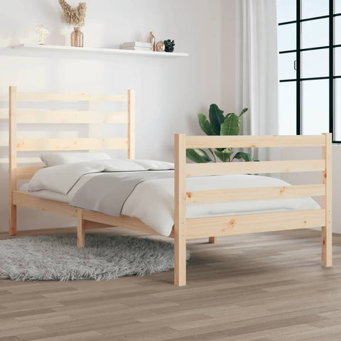 vidaXL Bed Frame without Mattress Solid Wood Pine 100x200 cm