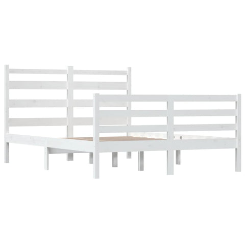 vidaXL Bed Frame without Mattress Solid Wood Pine 120x200 cm White