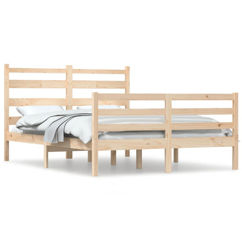 vidaXL Bed Frame without Mattress Solid Wood Pine 160x200 cm
