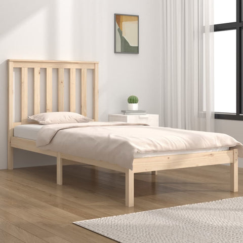 vidaXL Bed Frame without Mattress Solid Wood Small Single