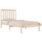 3103833 vidaXL Bed Frame without Mattress Solid Wood 100x200 cm (810007+818505)