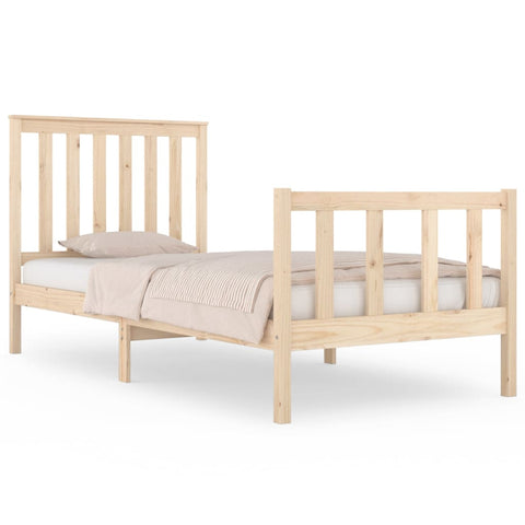 vidaXL Bed Frame without Mattress Solid Wood Small Single