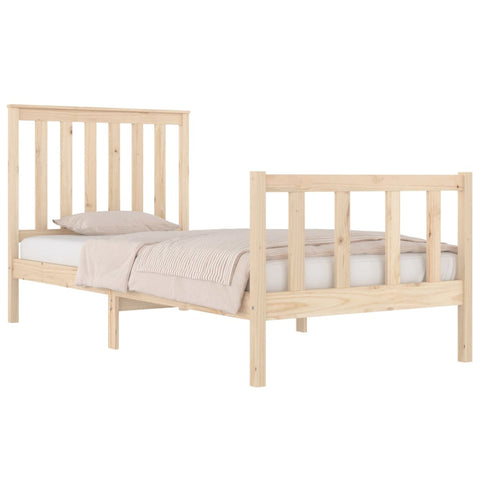 vidaXL Bed Frame without Mattress Solid Wood Small Single