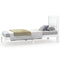 vidaXL Bed Frame without Mattress White Solid Wood Small Single