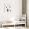 vidaXL Bed Frame without Mattress White Solid Wood Small Single