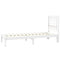 vidaXL Bed Frame without Mattress White Solid Wood Small Single