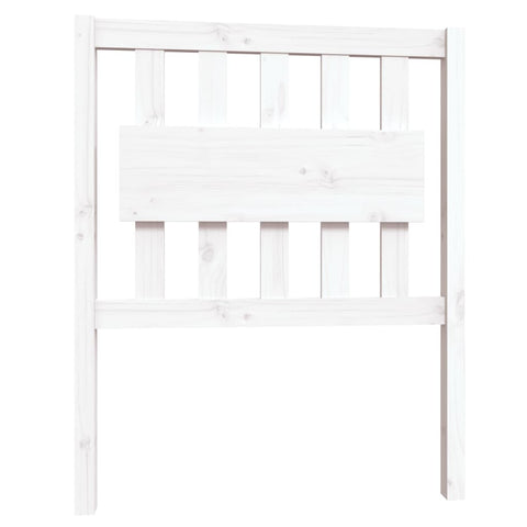 vidaXL Bed Frame without Mattress White Solid Wood Small Single