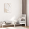 vidaXL Bed Frame without Mattress White Solid Wood Small Single