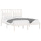 vidaXL Bed Frame without Mattress White Solid Wood Small Double
