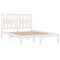 vidaXL Bed Frame without Mattress White Solid Wood Small Double