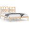 vidaXL Bed Frame without Mattress Solid Wood Pine King Size