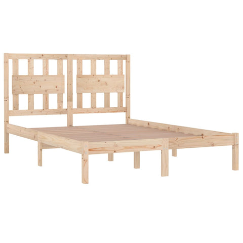 vidaXL Bed Frame without Mattress Solid Wood Pine King Size