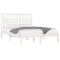vidaXL Bed Frame without Mattress White Solid Wood Pine King Size
