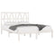 vidaXL Bed Frame without Mattress White Solid Wood Small Double
