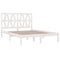 vidaXL Bed Frame without Mattress White Solid Wood Small Double