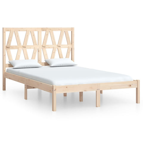 3103978 vidaXL Bed Frame without Mattress Solid Wood 140x190 cm (809997+818620)