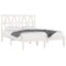 vidaXL Bed Frame without Mattress White Solid Wood Pine King Size
