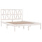 vidaXL Bed Frame without Mattress White Solid Wood Pine King Size