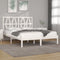 vidaXL Bed Frame without Mattress White Solid Wood Pine King Size