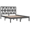 3104020 vidaXL Bed Frame without Mattress Grey Solid Wood 200x200 cm (810039+818642)