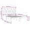 3104020 vidaXL Bed Frame without Mattress Grey Solid Wood 200x200 cm (810039+818642)