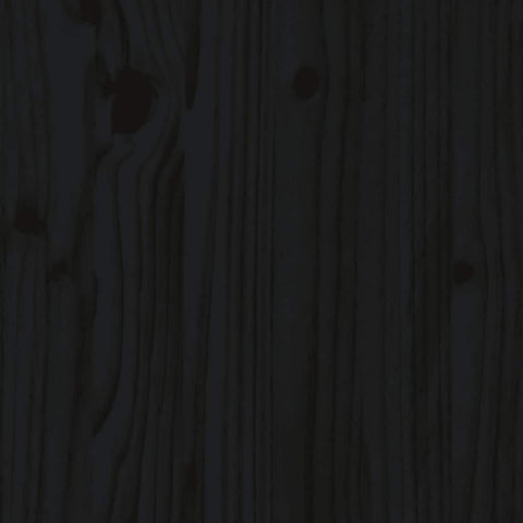 3104022 vidaXL Bed Frame without Mattress Black Solid Wood 200x200 cm (810041+818644)