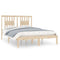 vidaXL Bed Frame without Mattress Solid Wood Double