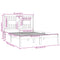 vidaXL Bed Frame without Mattress White Solid Wood Double