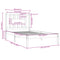 3104053 vidaXL Bed Frame without Mattress Solid Wood 100x200 cm (810007+818655)