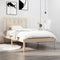 3104053 vidaXL Bed Frame without Mattress Solid Wood 100x200 cm (810007+818655)