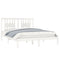 3104064 vidaXL Bed Frame without Mattress White Solid Wood 140x200 cm (810018+818671)