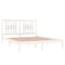 3104064 vidaXL Bed Frame without Mattress White Solid Wood 140x200 cm (810018+818671)